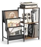 Amazon.co.jp: レコード収納ラック、3段レコードラック、200枚の